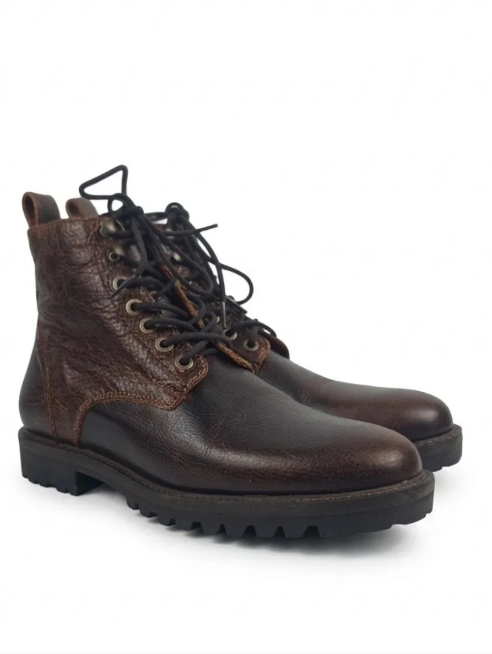 Patina Portland London Brown Leather Lace Up Men's Boots Size EU 43- US 9